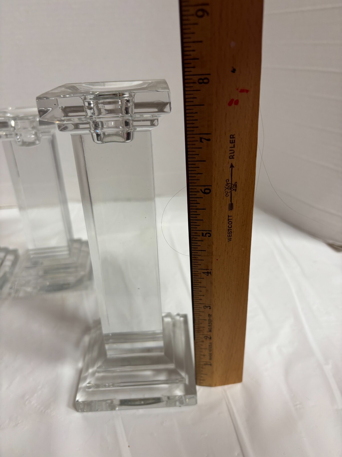Royal Limited Crystal Taper Candlesticks Set of 3 24% Full Lead Crystal Czech