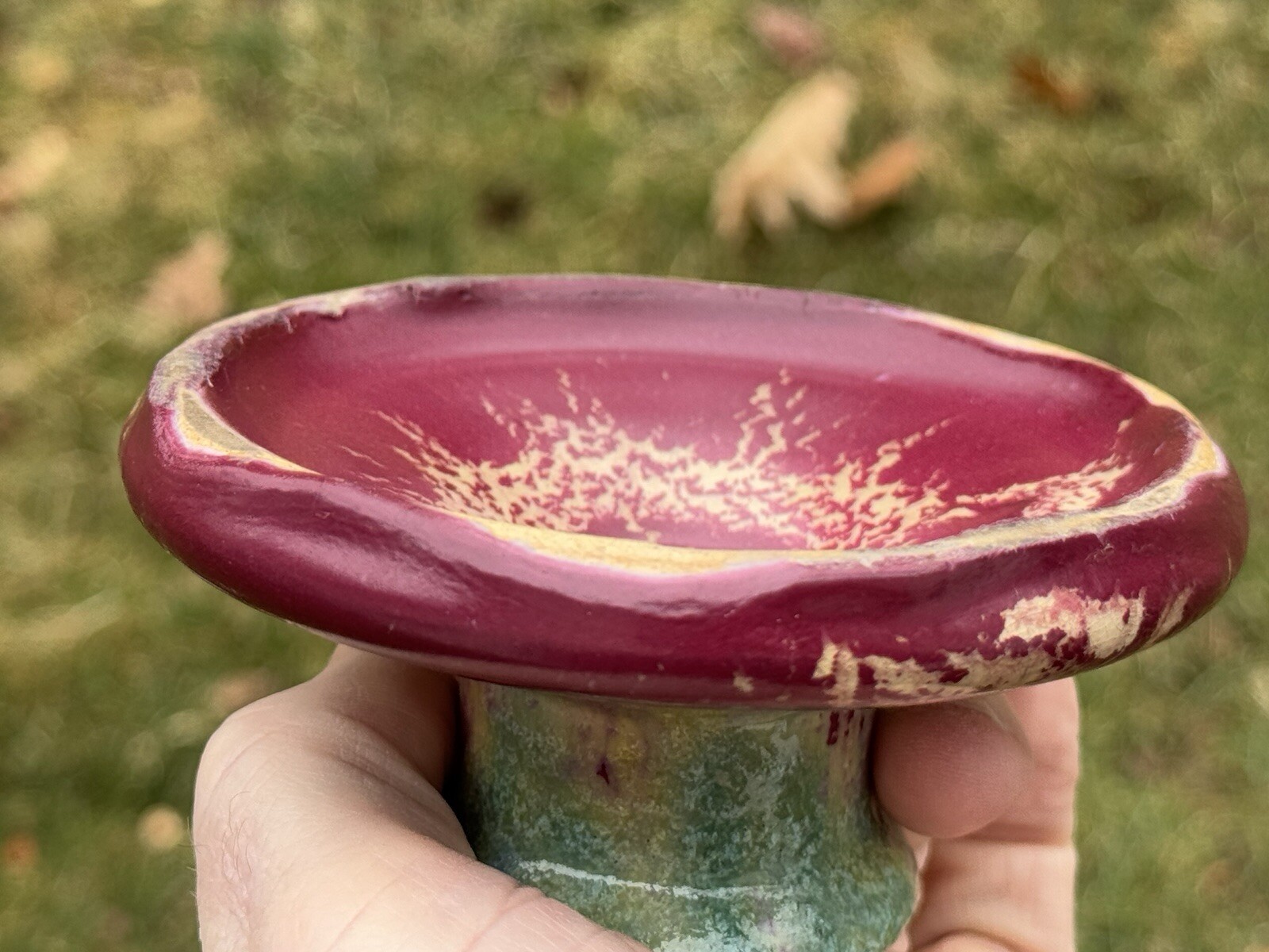 Antique Pierre Adrien Dalpayrat Era Flambé Glazed Art Pottery Vase Or Inkwell