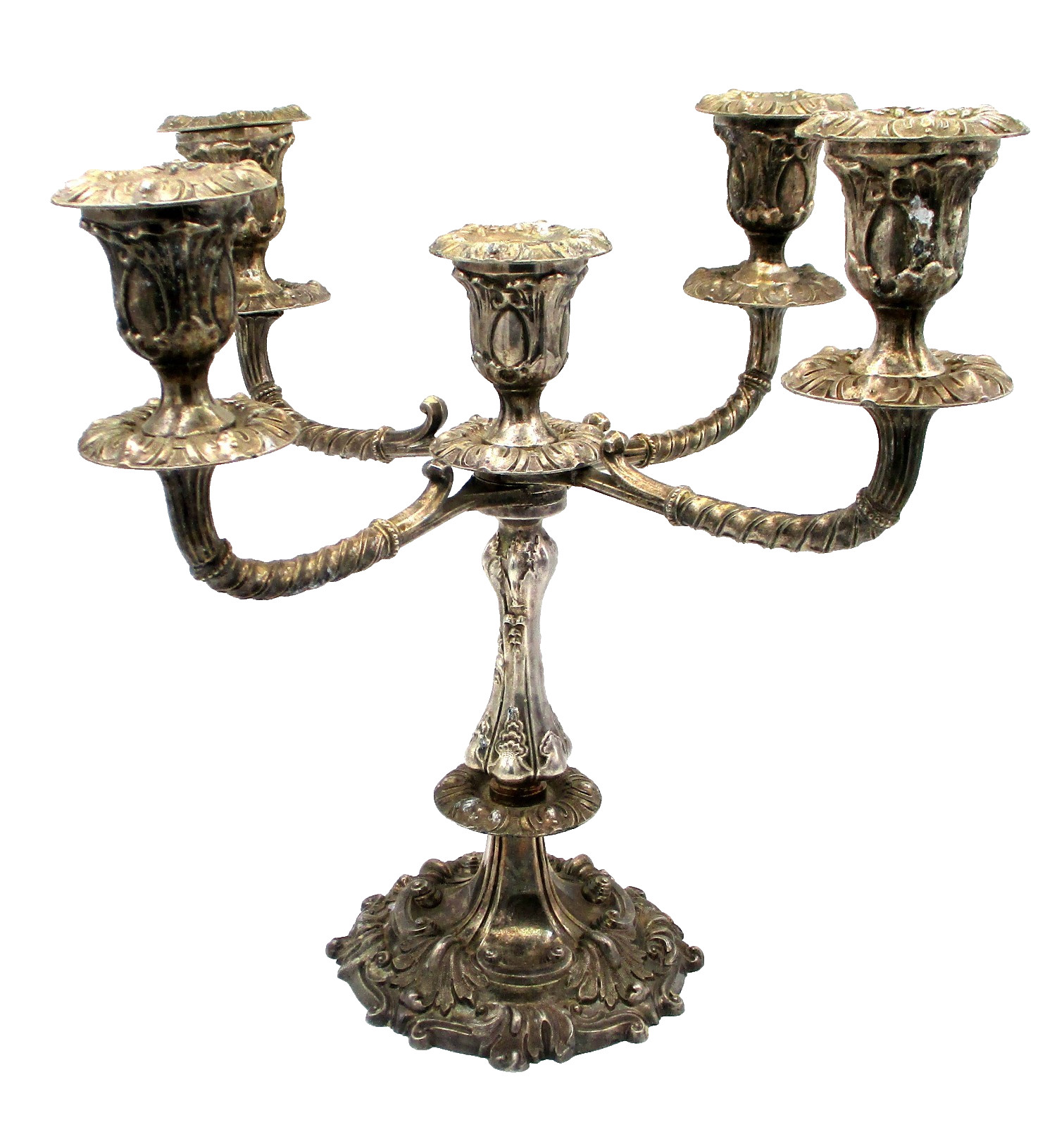 Bell Mark Old Sheffield Dies 1785‑1860 Silverplate 5‑Arm Candelabra England