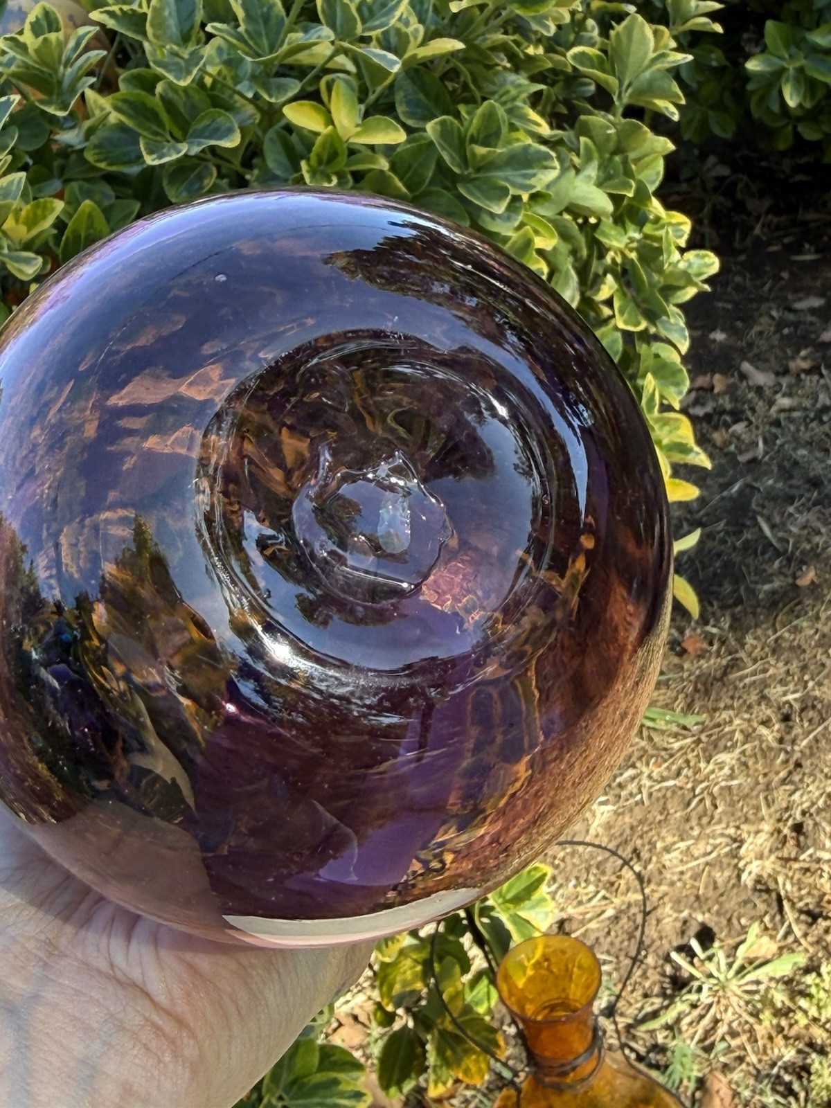 Blenko handblown art glass eggplant sculpture
