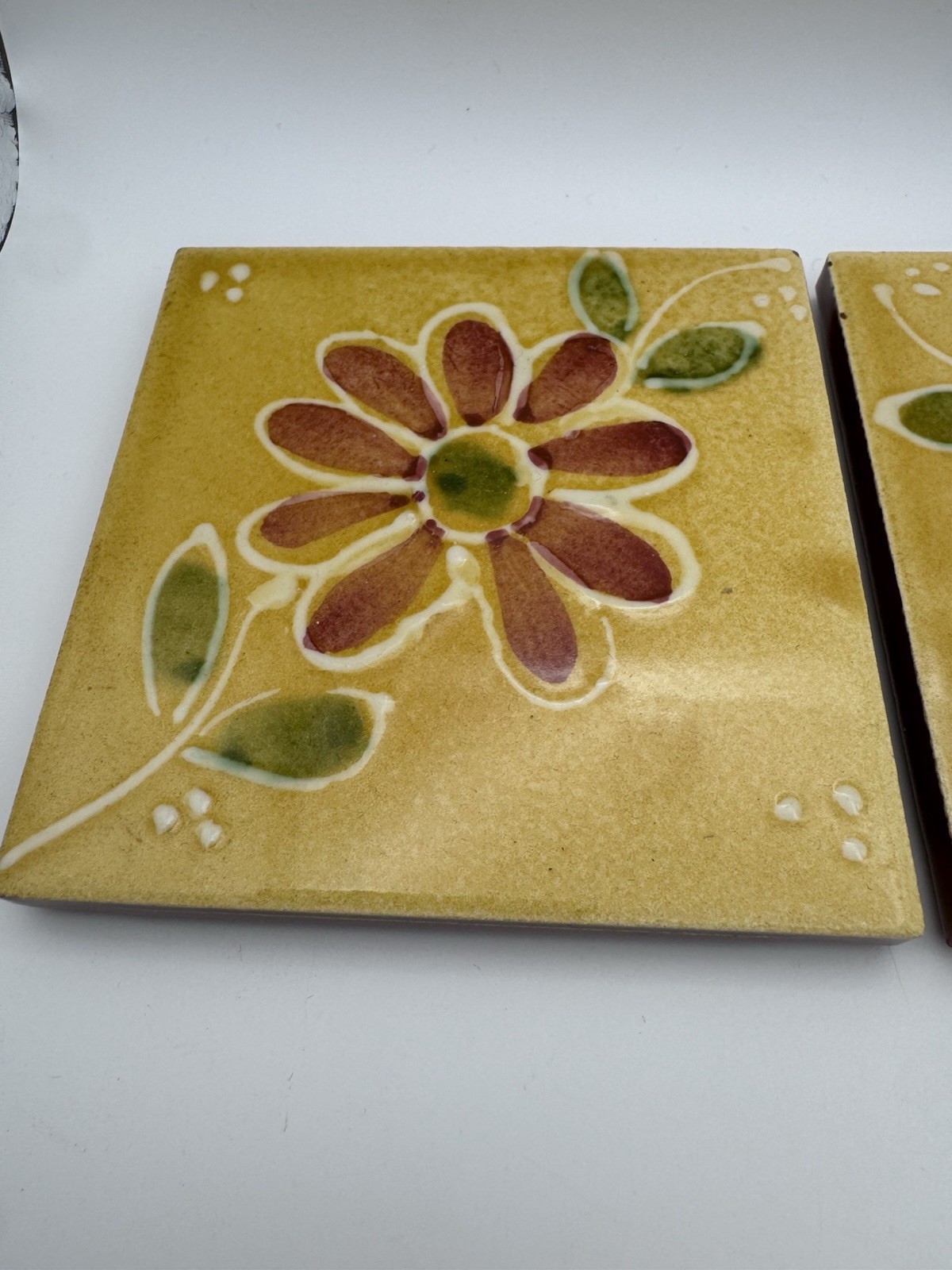 Vintage STARBUCKS Coffee Co. Ceramic Hand Painted Italian Coaster Trivet