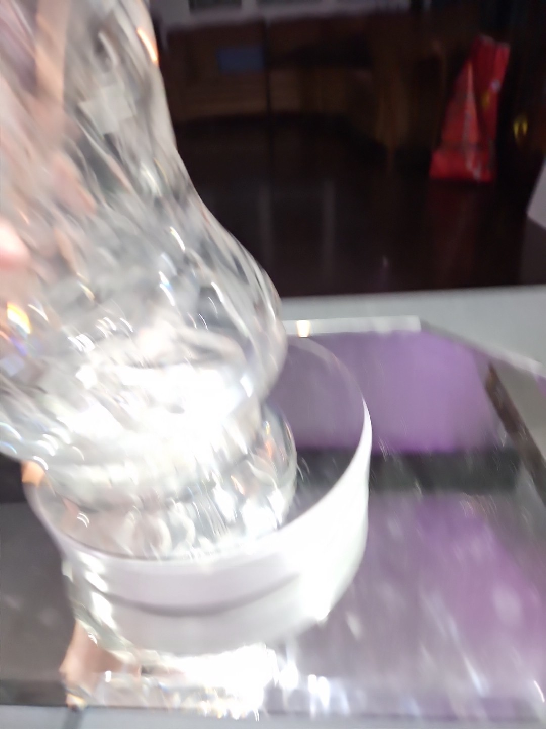 Huge 16-1/4″ VASE, American Brilliant Period Cut Glass Crystal Butterfly & Rose