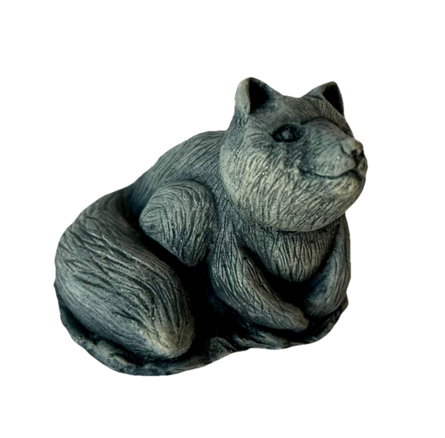 VTG Mt St Helens Volcanic Ash Fox Figurine Miniature Collectible 1980 Eruption