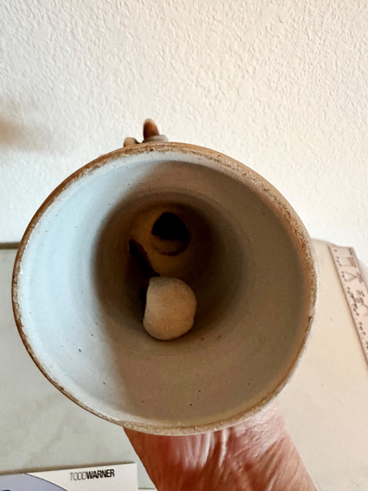 Vintage 1997 Official Todd Warner Elephant Handcrafted Ceramic Bell, Signed