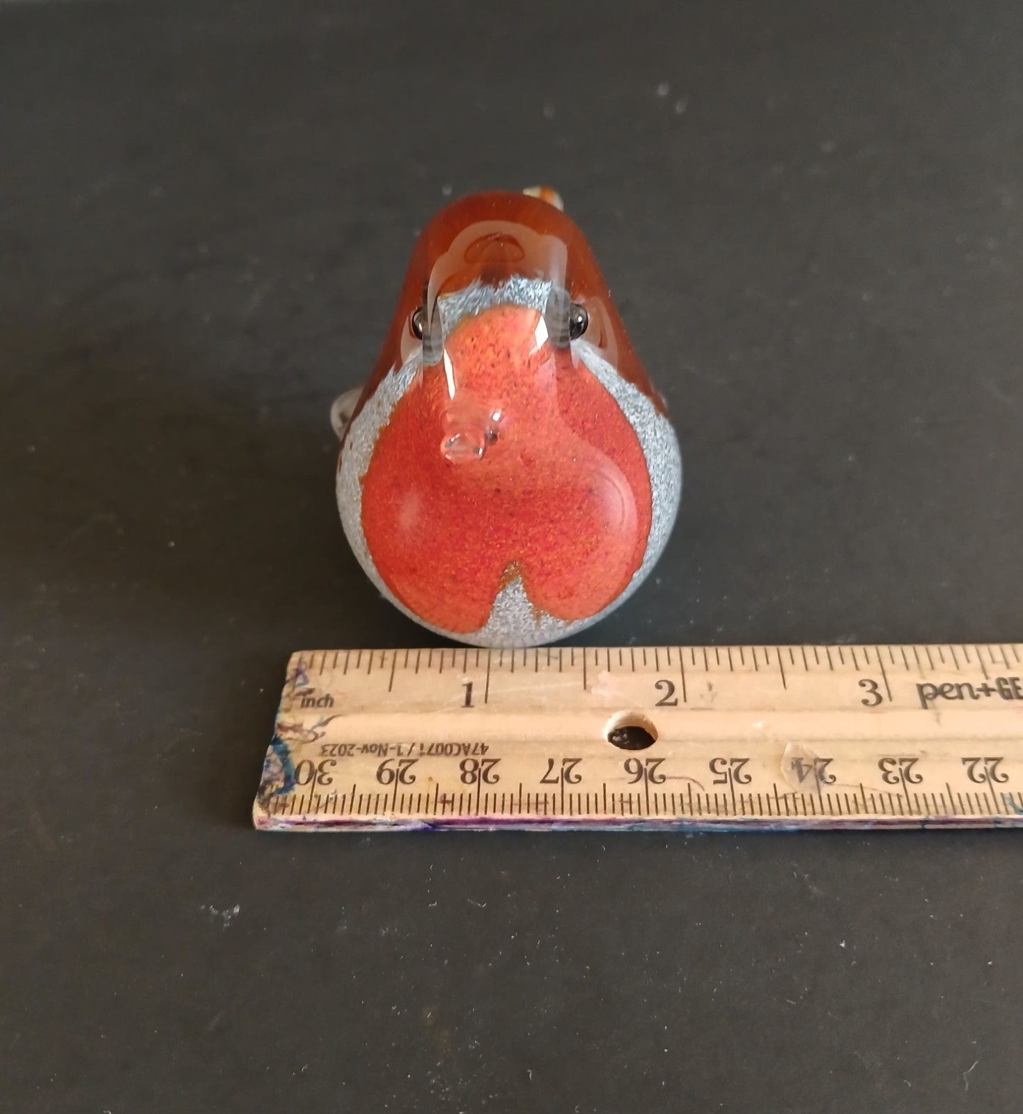 Langham Glass Bird Figurine Paul Miller Signed