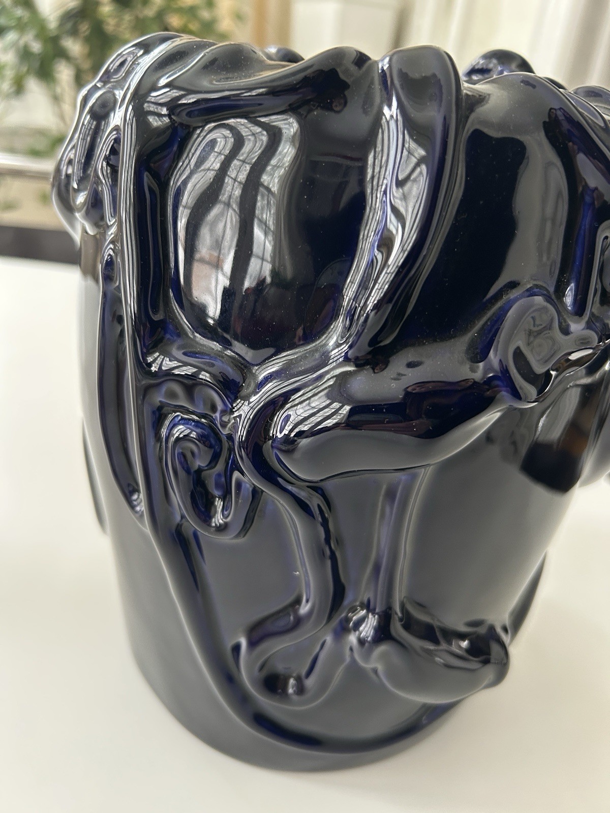 Michael Kvium Raawi Vase Deep Cobalt Large