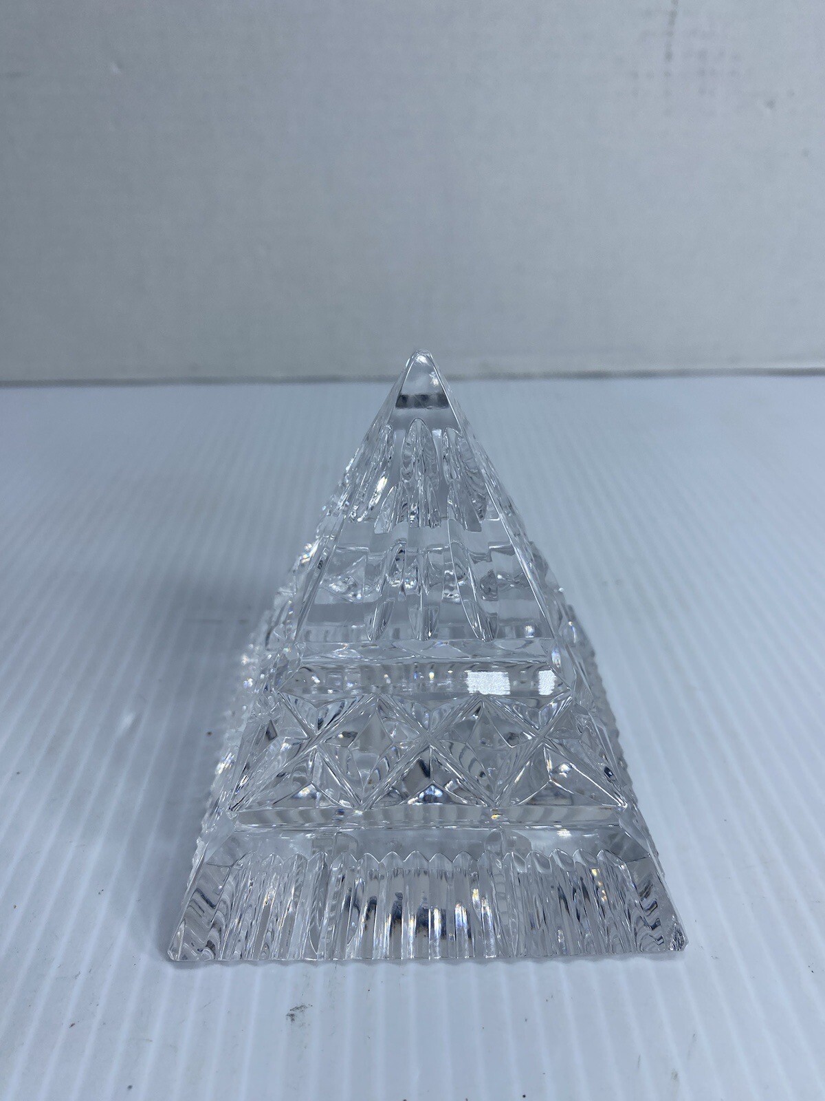 WATERFORD CRYSTAL 3″ PYRAMID Signed Clear