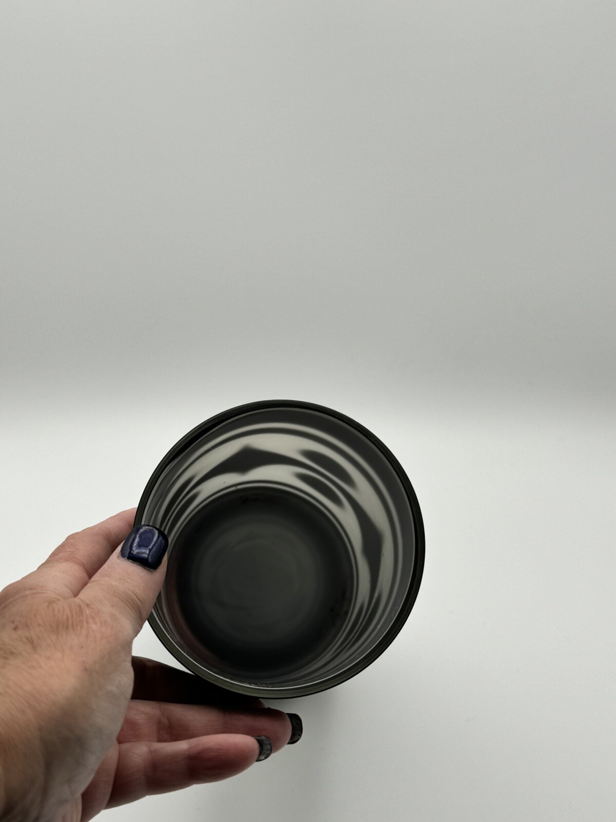 Czech European Black cut to clear white cased Op Art Cylinder Glass Vase