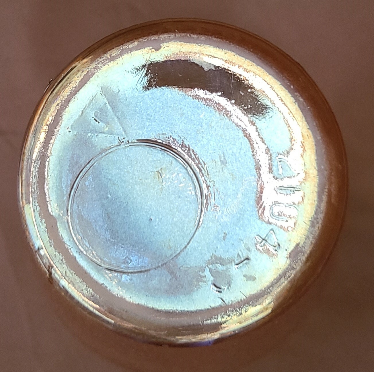 VASE Carnival Glass Pattern Tree Bark 100+ yrs old Antique