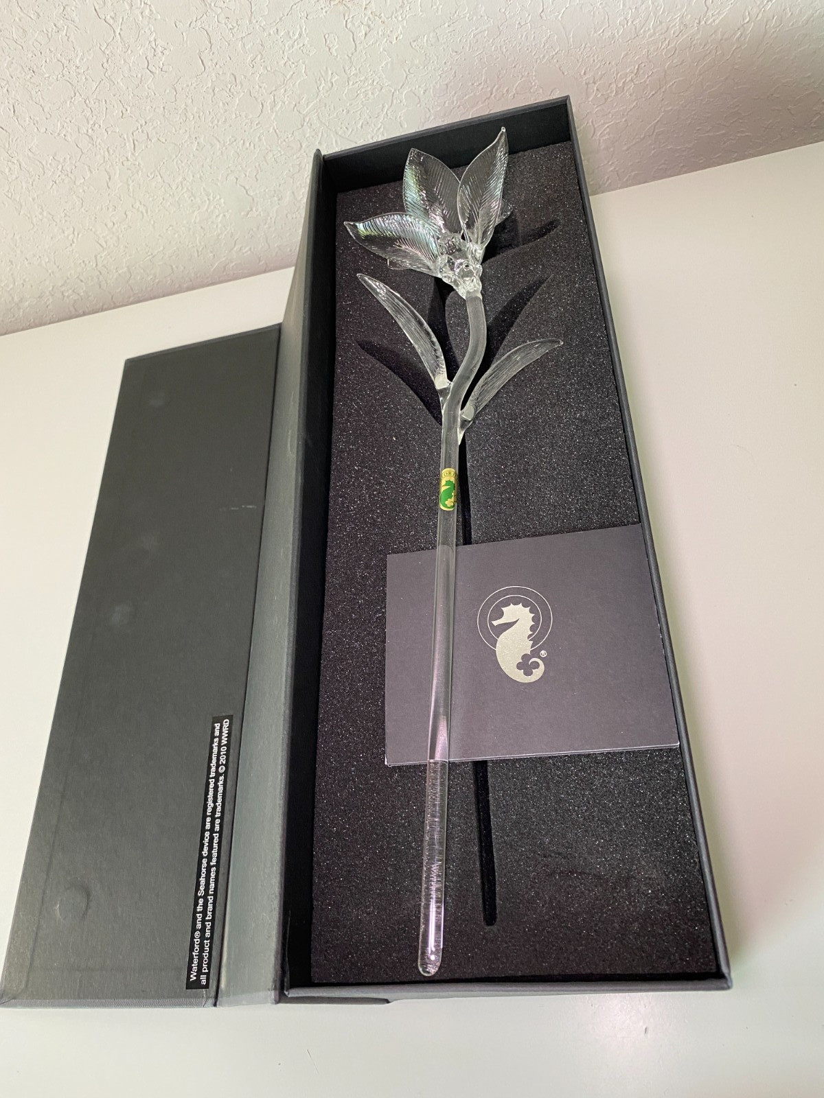 Waterford Fleurology Crystal Clear Lily Flower Sculpture 154655 w/ Box