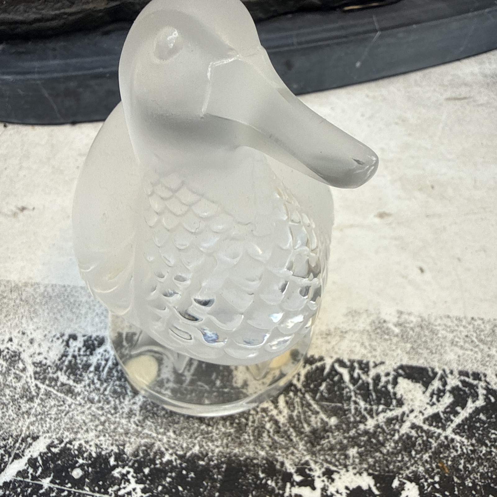 LALIQUE FRANCE GAETAN DUCK CRYSTAL FIGURINE 43/4”