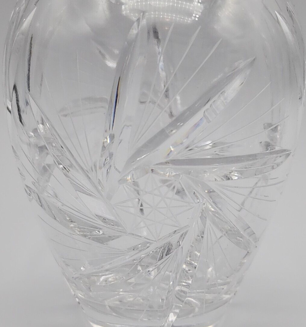 American Cut Eleanor Vase 5 7/8″ Tall x Roughly 4 1/2″ Wide -Opening 3″ Diameter