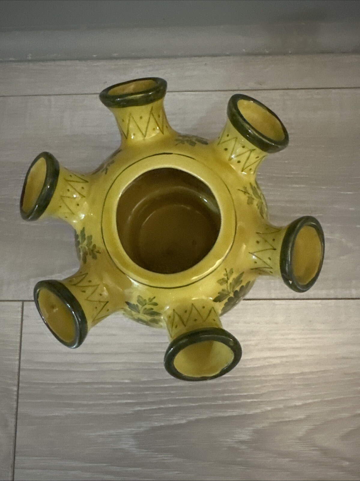 Vintage Italian Ceramic 3 Tier Tulipier Numbered E-759 Made In Italy See Photos