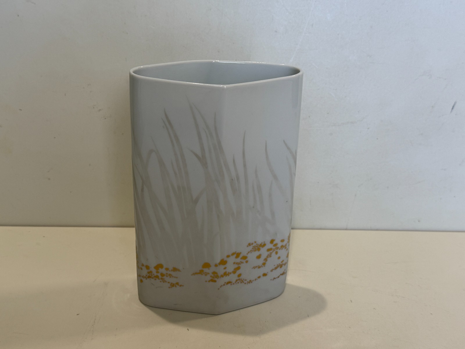 Rosenthal Studio Line Porcelain Vase Germany Contemporary Geometric 8.25″