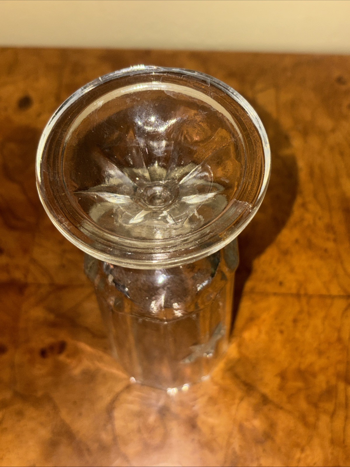 Vintage Bicentennial Glass Vase Pedestal Star 1776 1976 Americana Decor