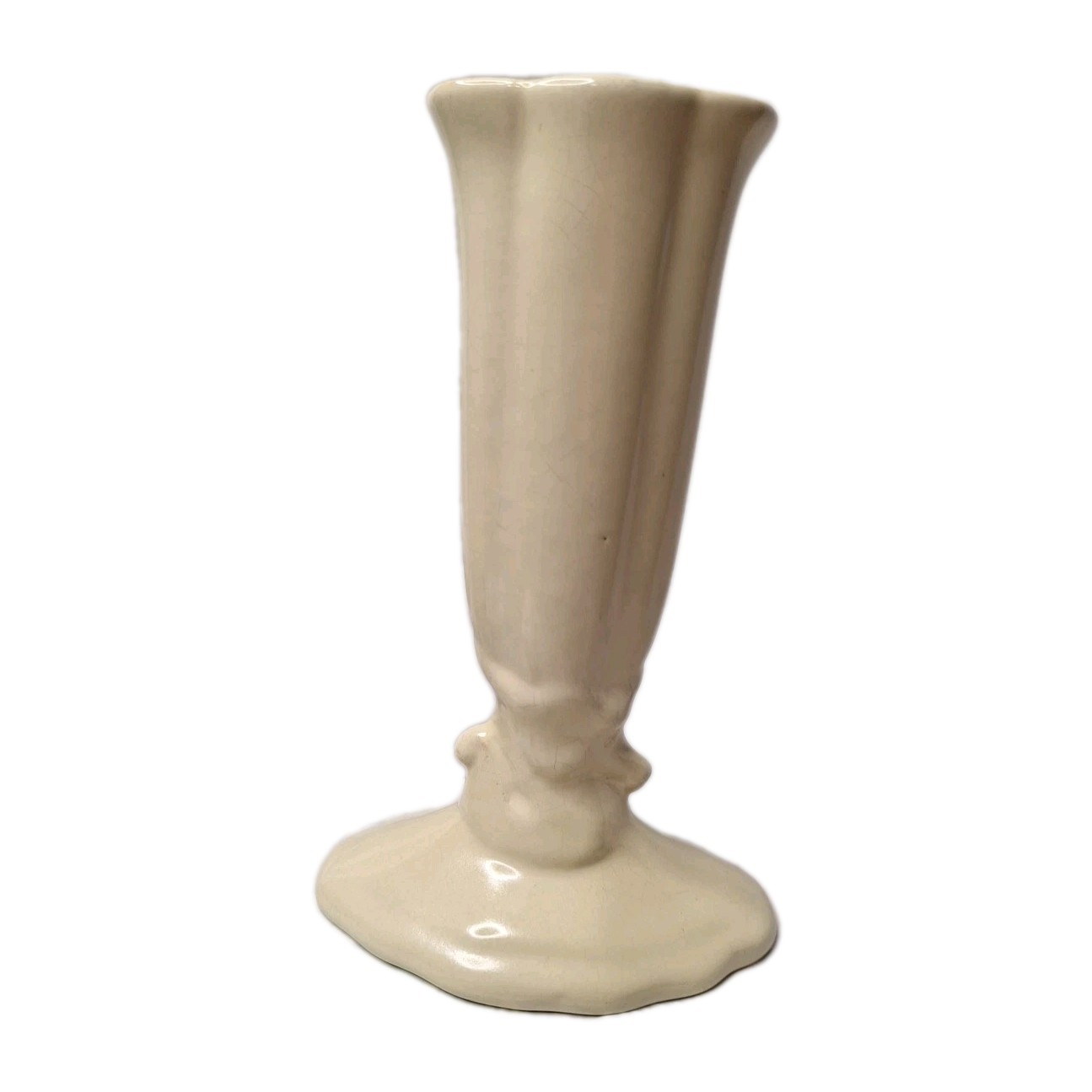 Early Ivory CAMARK pottery marked vase Art Deco 1930’s Blocked Mark 7″ Footed
