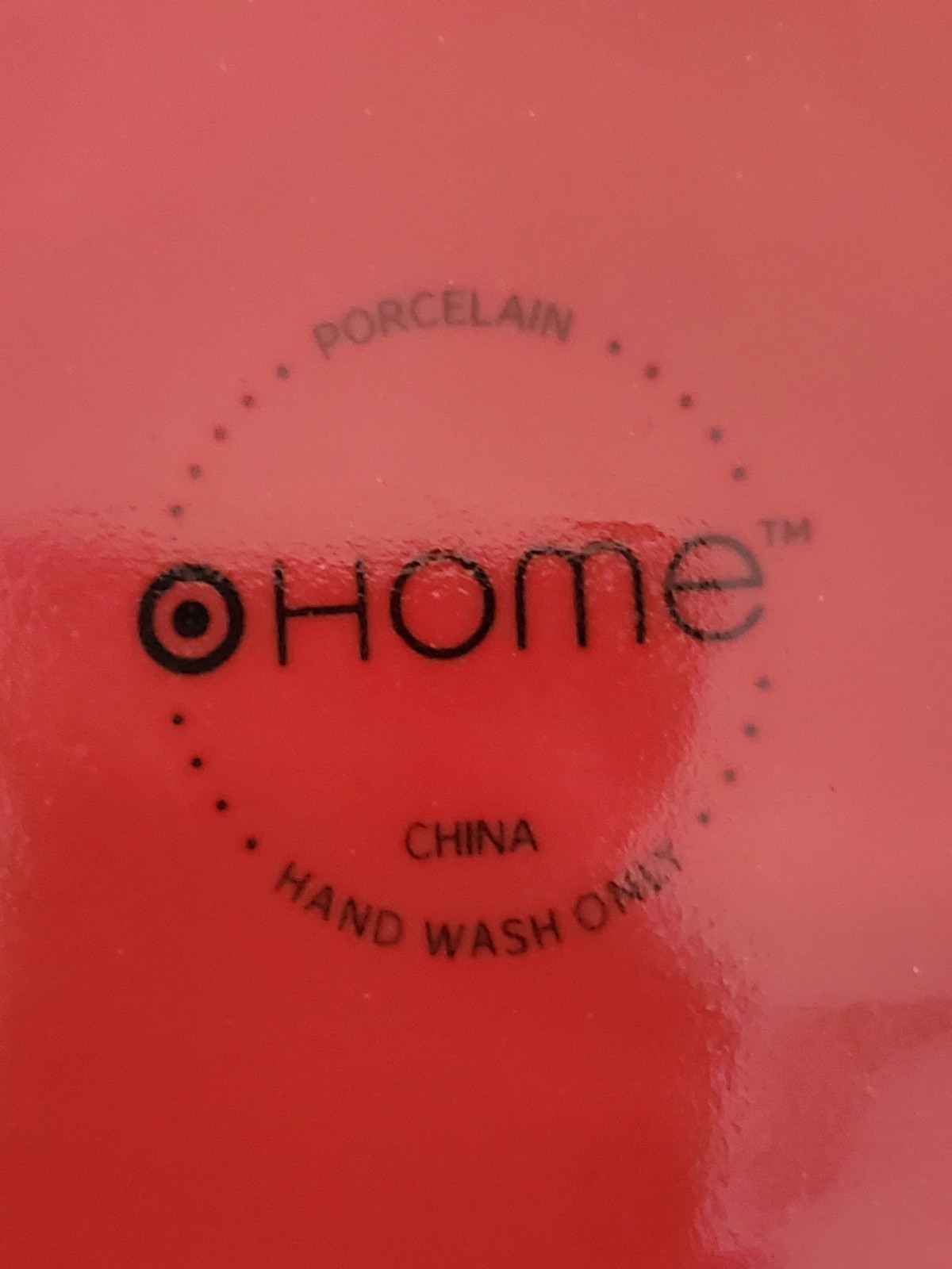 Porcelain Basket 10″ Dia Red Braded Hand Wash China