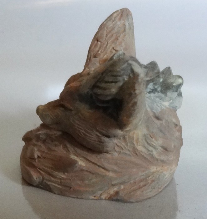 Signed Red Fox Fantasy Creature Clay Art Piece CSC Artist Painted Free Ship!