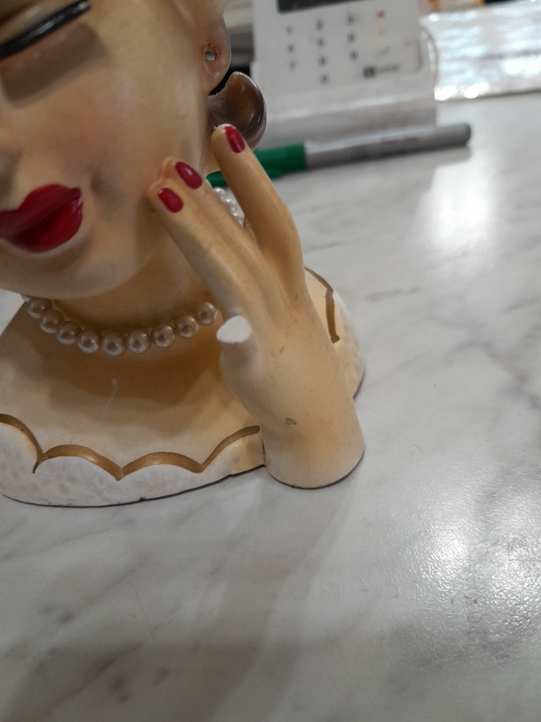 Rubens Head Vase #489 6 Inches Tall Flawed Please Read