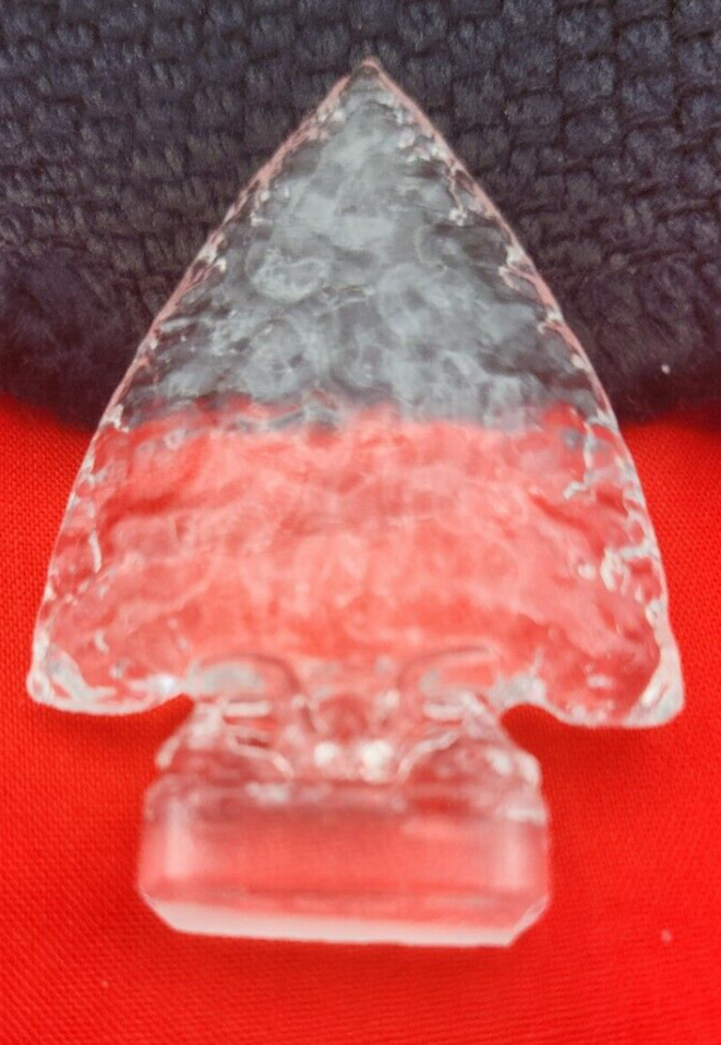 Wilkerson Crystal Clear Solid Arrowhead Indian Arrow Head Art Glass Figurine