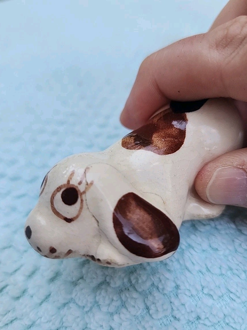 Vintage 1950’s Rio Hondo California Pottery Playful Crouching Dog Figurine