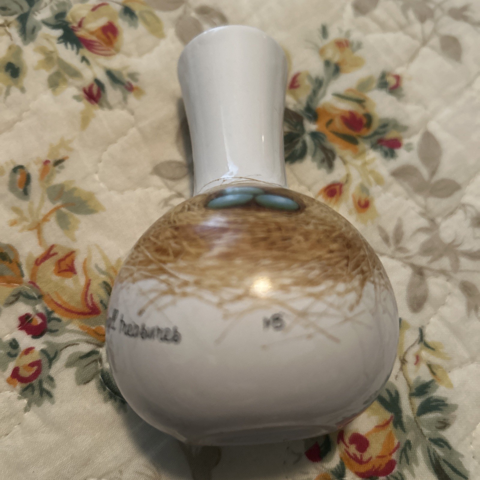 Nature’s Journey by Marjolein Bastin miniature bud vase with bird nest and eggs