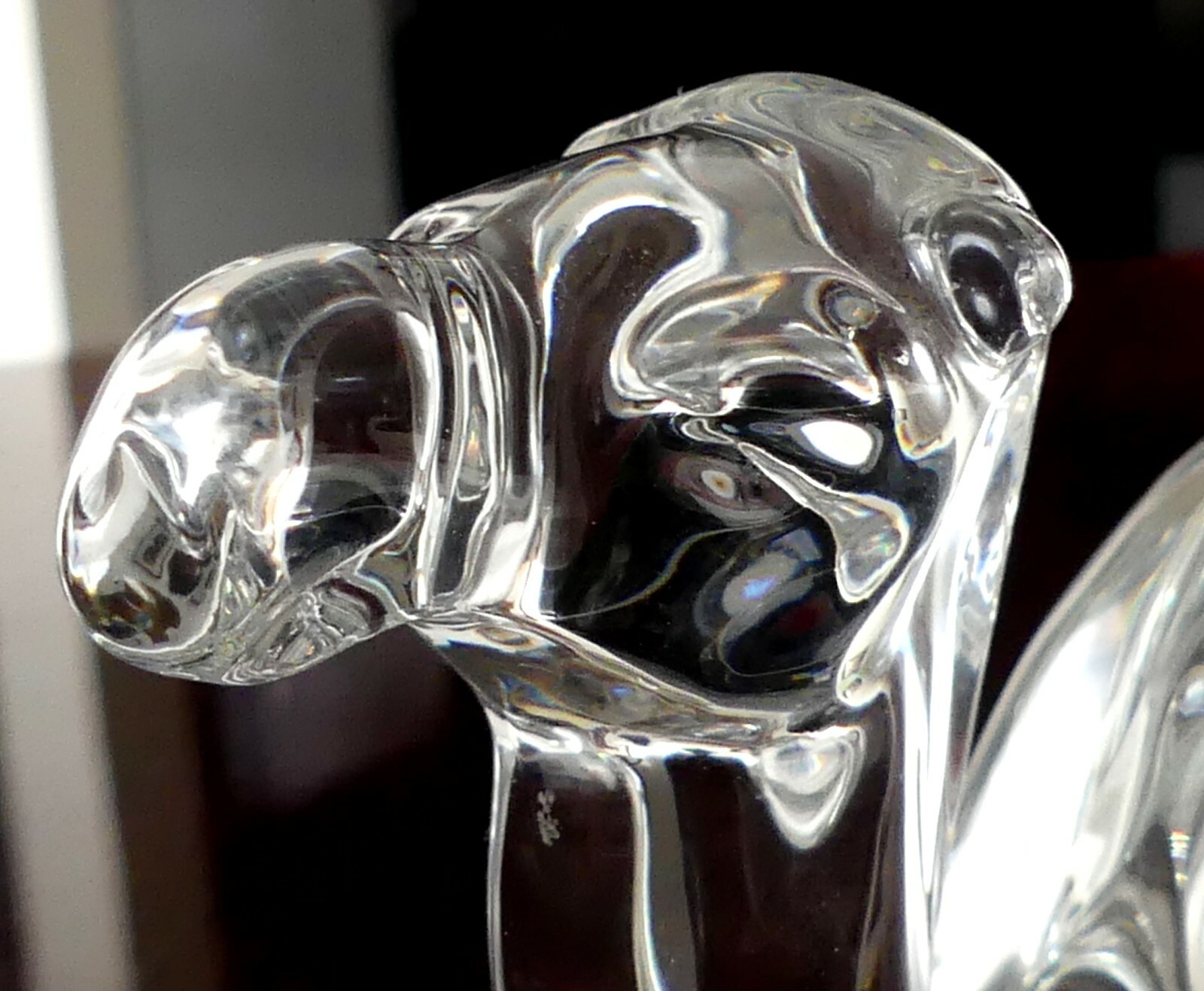 GORGEOUS VINTAGE BACCARAT FRANCE RESTING CRYSTAL DROMEDARY CAMEL FIGURINE DECOR