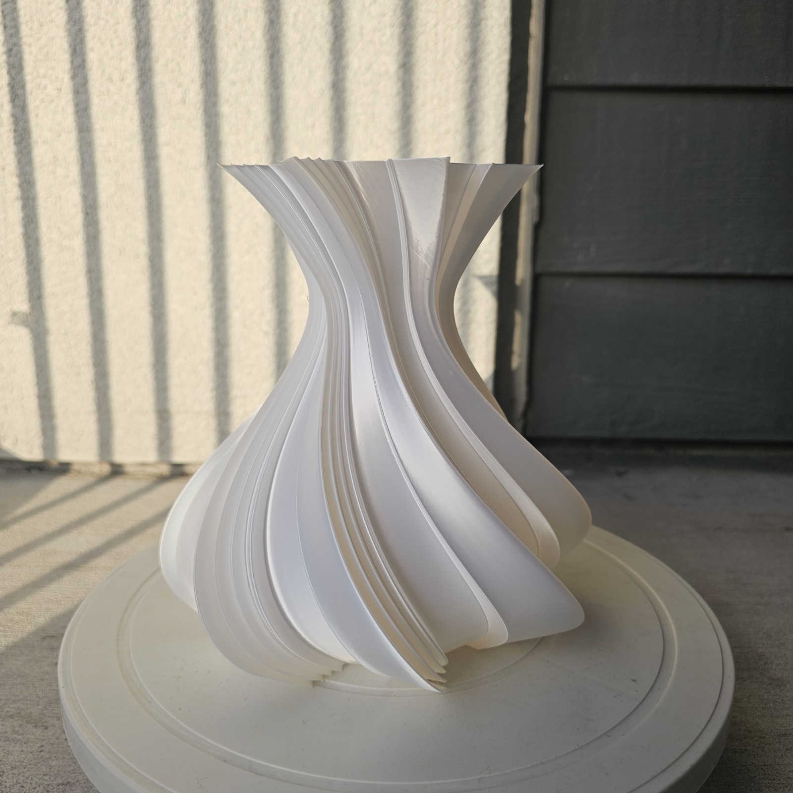 Modern Spiral 3D Printed Vase Sculptural Decorative Dry and LEGO Flower Vase