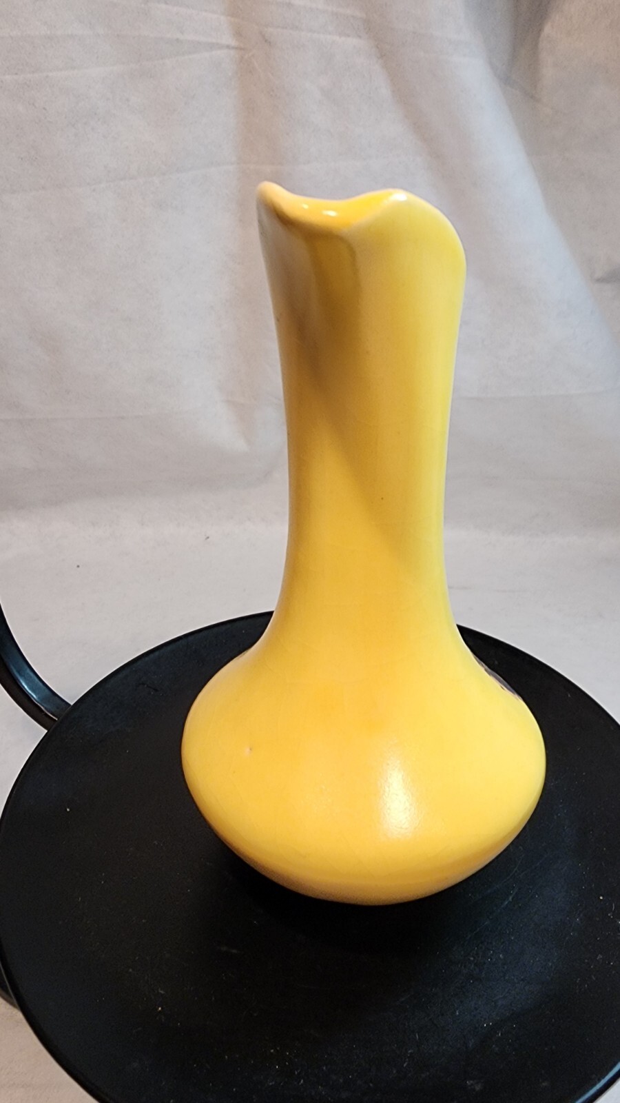 Vintage Camark Pottery Yellow Vase, water pitcher