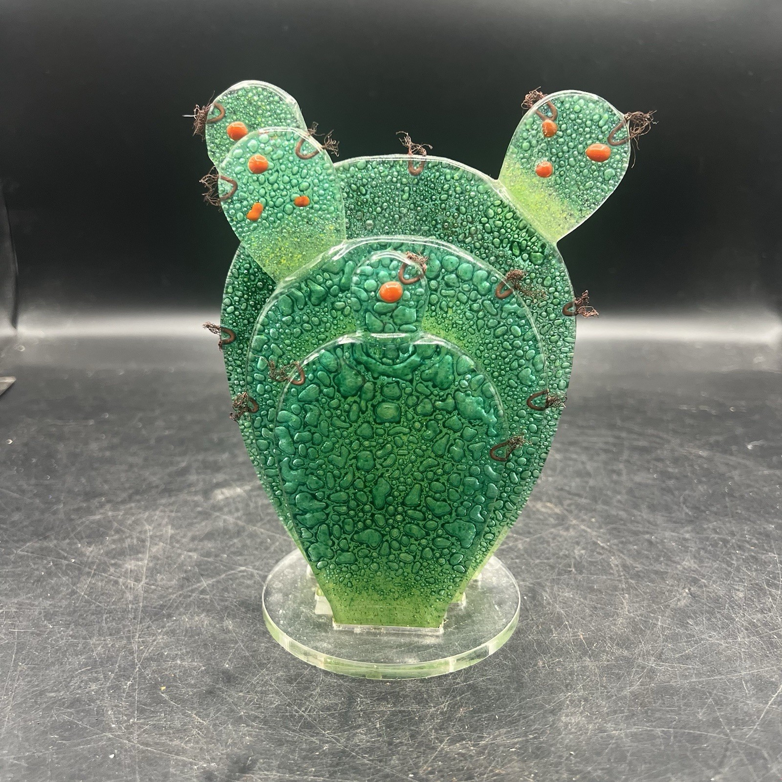 Dwell Studio Global View Cactus Sculpture Blown Glass Made In Portugal
