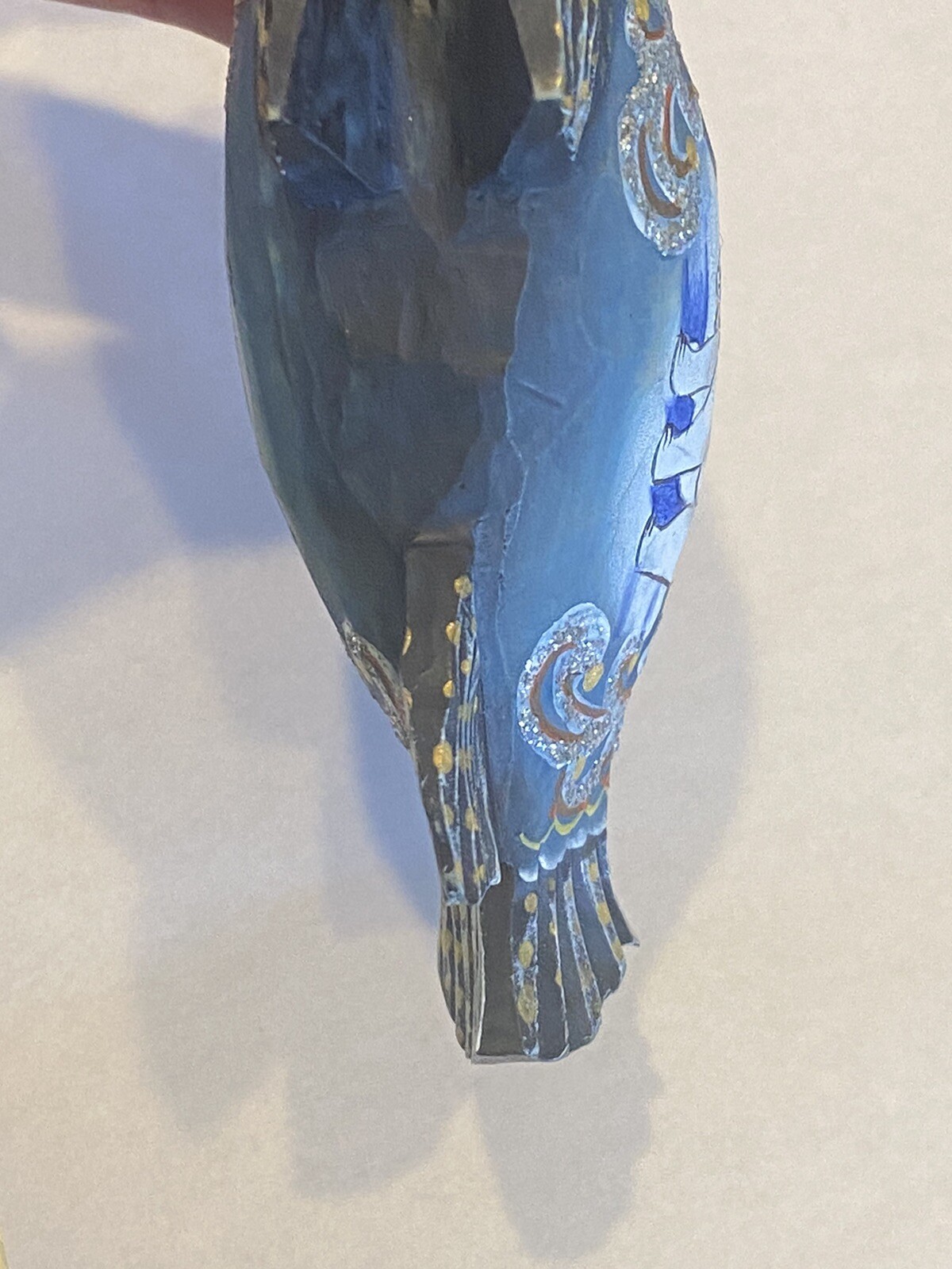 G DeBrekht Fish Ornament Signed Artistic Studios Hand Painted With Polar Bears