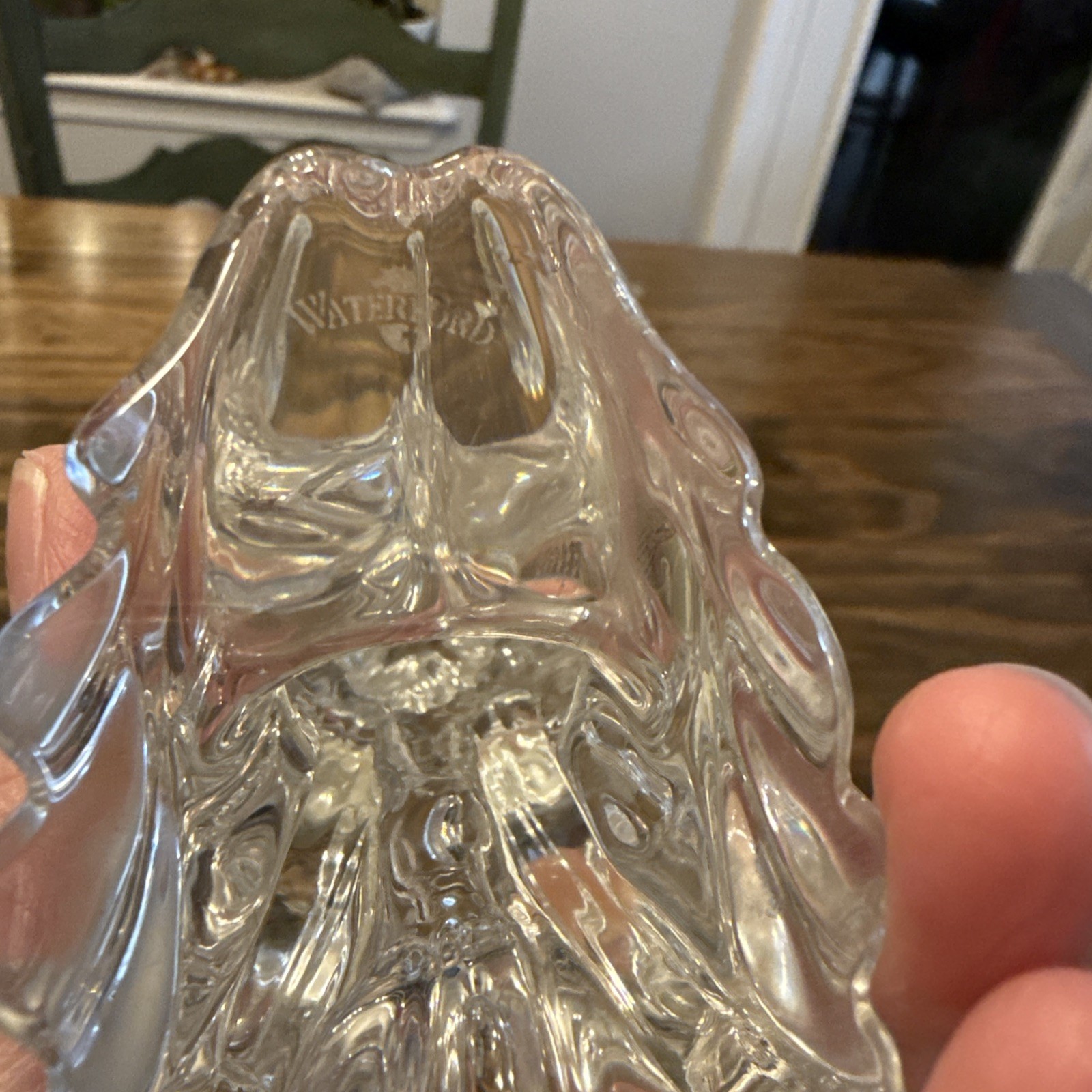 Waterford Crystal Kneeling Angel Sculpture For Nativity or Paperweight