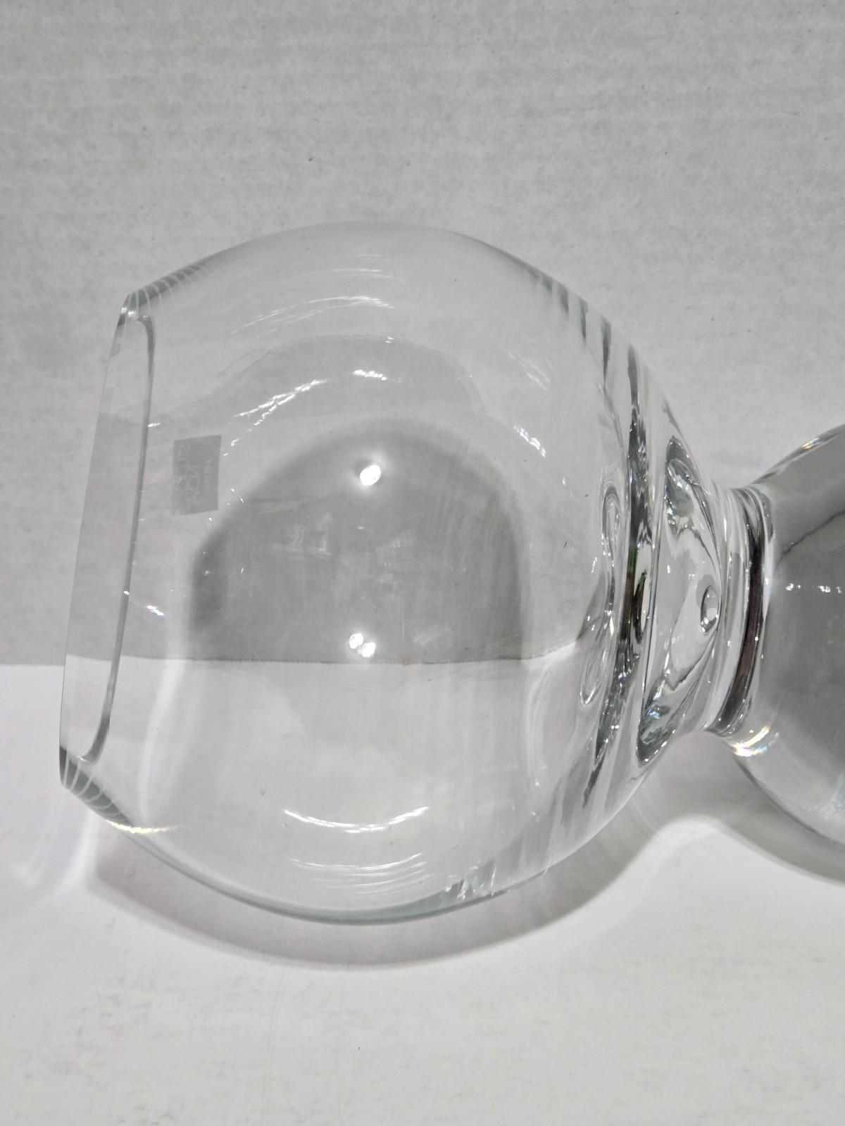 Studio Nova Vintage Double Ball Crystal Vase Heavy Bowl Polish Art Glass 4 lbs