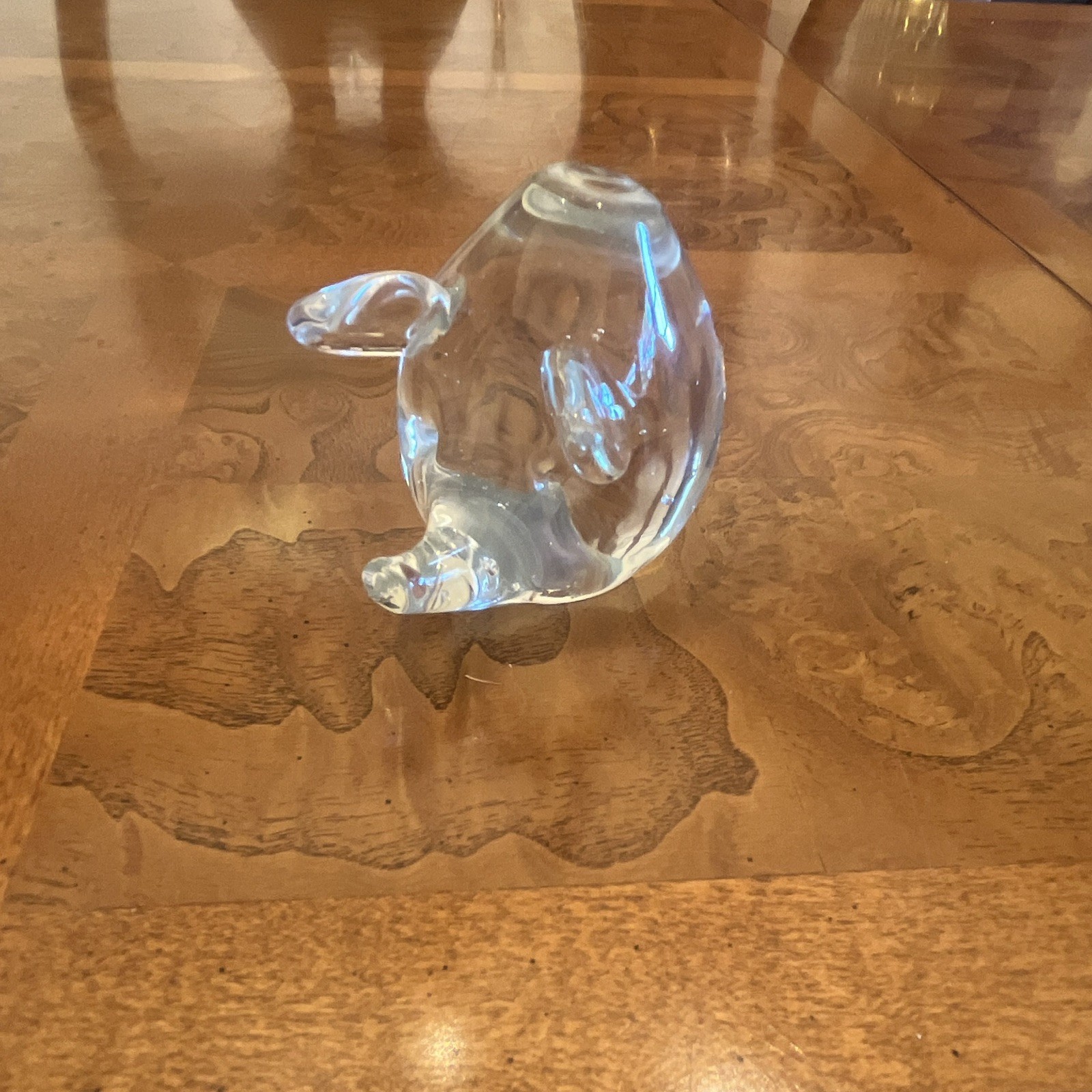 Clear Glass Pig Figurine Decorative Animal Pig/Elephant Paperweight Trinket
