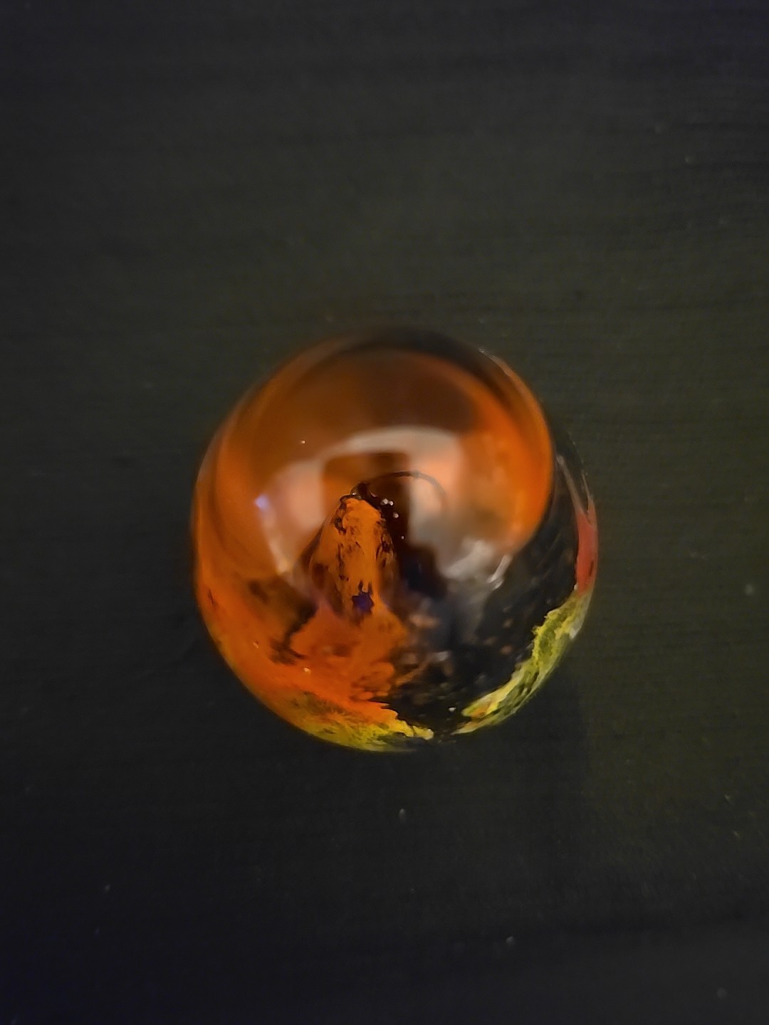 Egg Shaped Art Glass Paperweight 3”