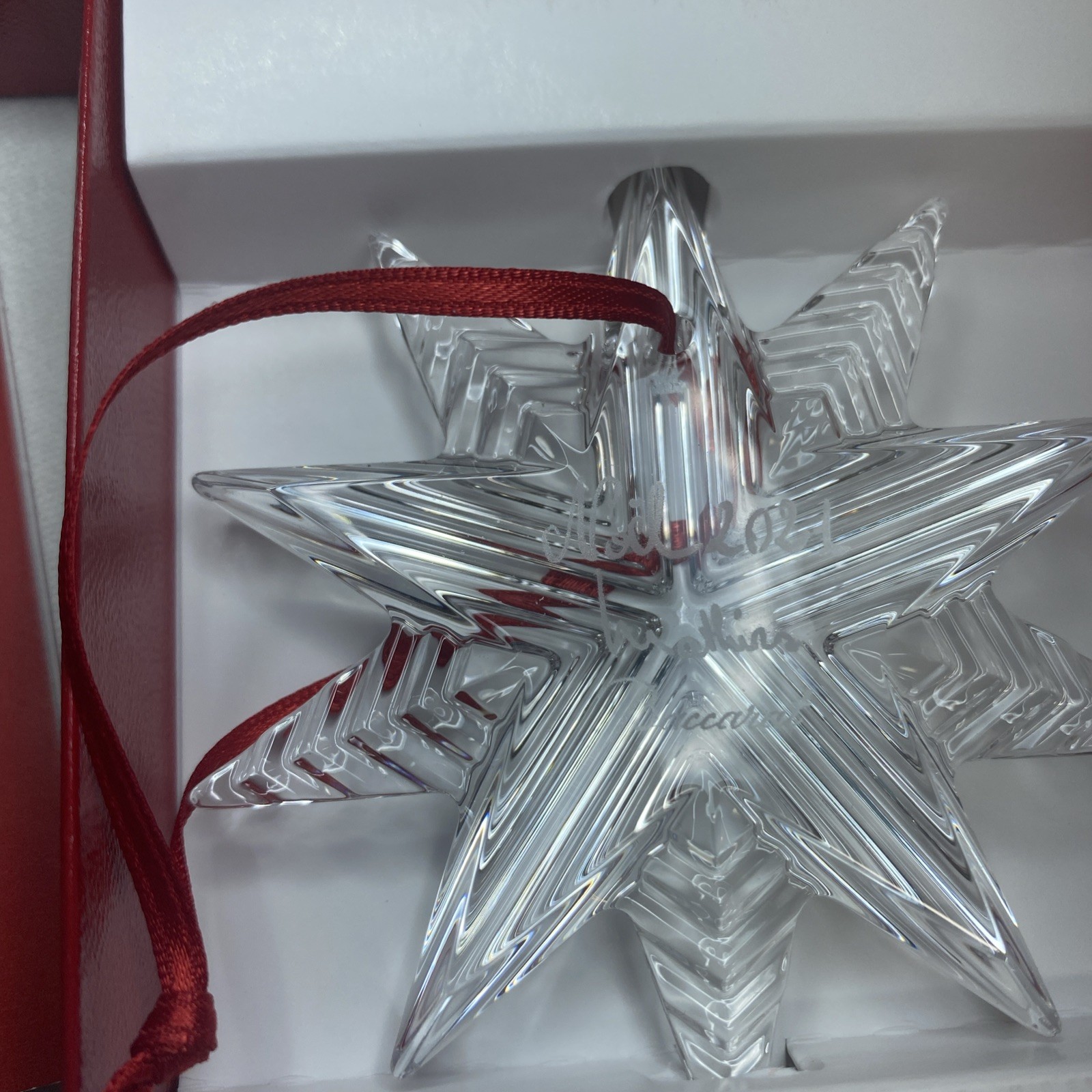 Baccarat Crystal NOEL (2021) Annual Snowflake Ornament New Open Box France