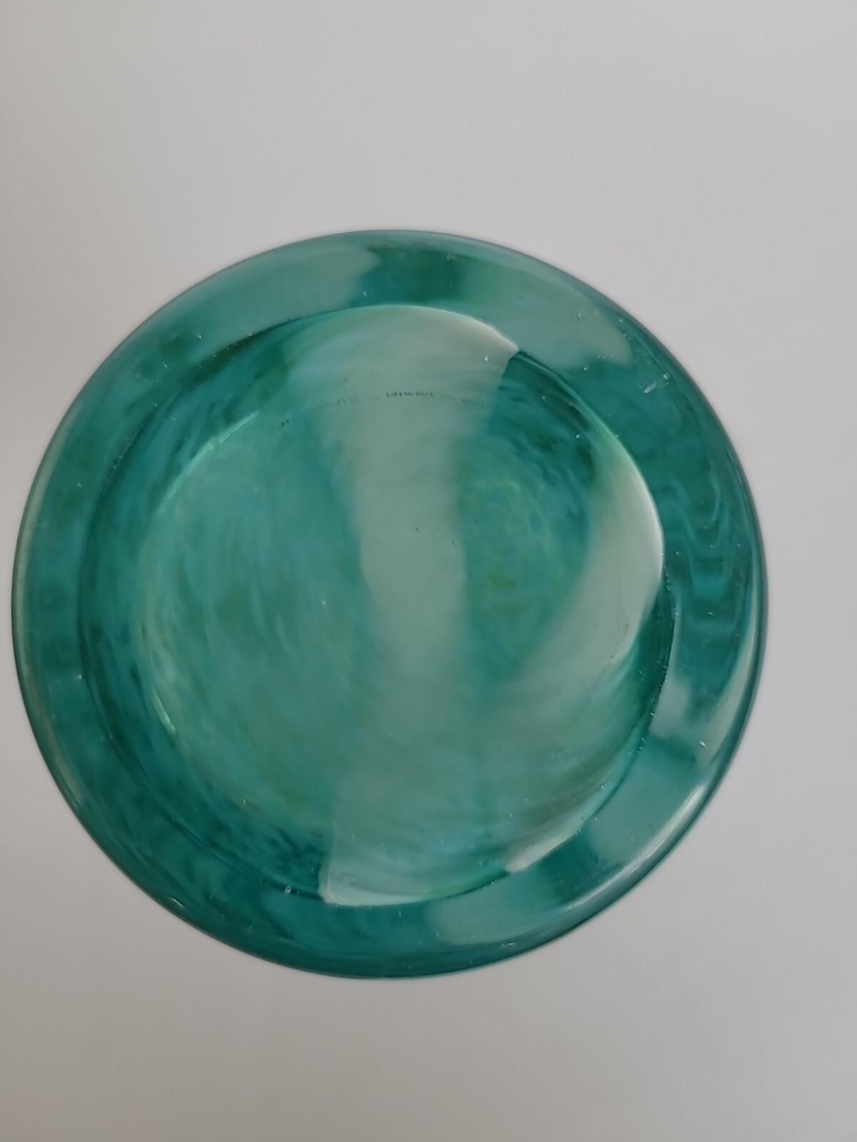 TURQUOIS 6″ ART GLASS BUD VASE SOLID WEIGHS 1 LB-3 OZ