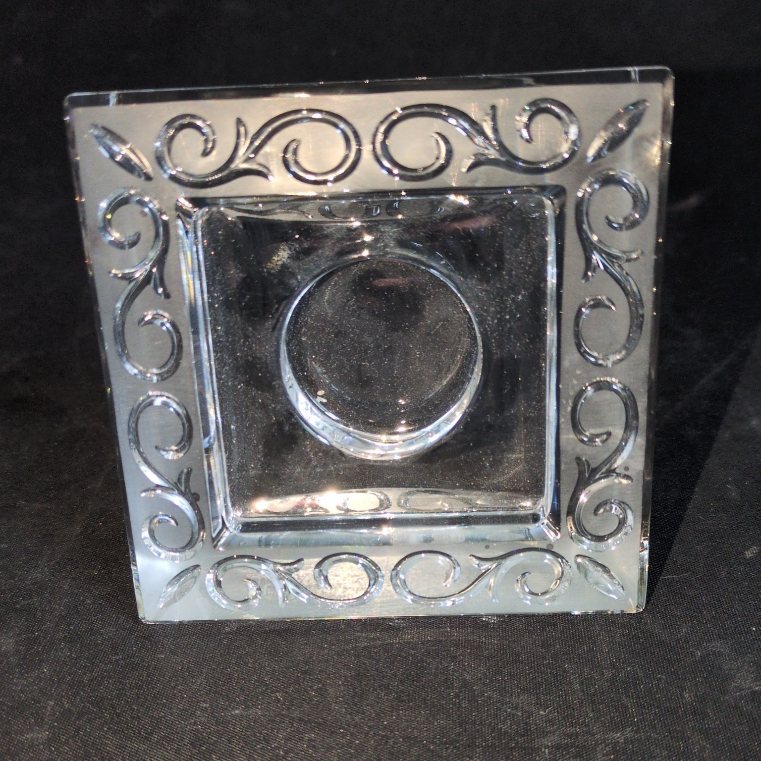 WATERFORD Marquis ARABESQUE CLOCK REPLACEMENT, Frosted Crystal, 3 3/4″, GERMANY