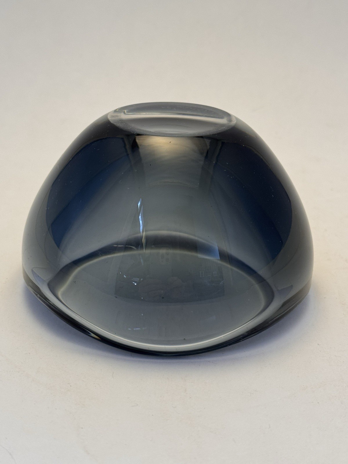 Orrefors PU 3092/1 Sven Palmquist Signed Gray Clear Cased Art Glass Bowl
