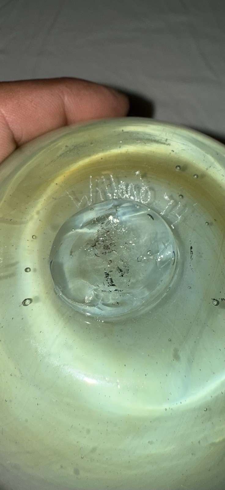 Signed Willard 74 Abstract Studio Art Glass Vase