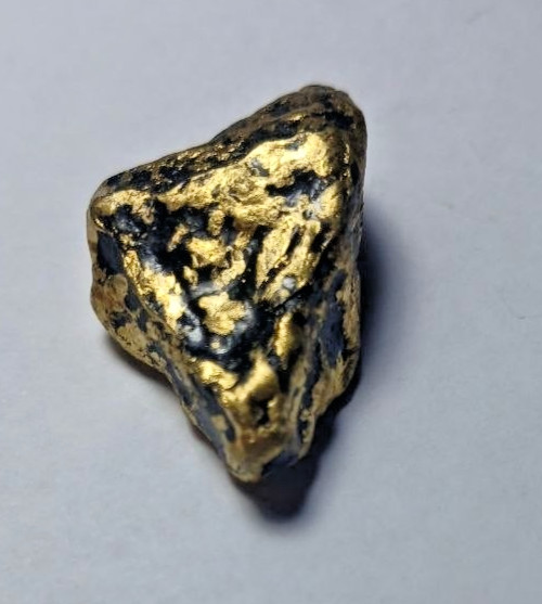 Handmade Painted Stone Gold Black Decorative Rock Art Collectible Display