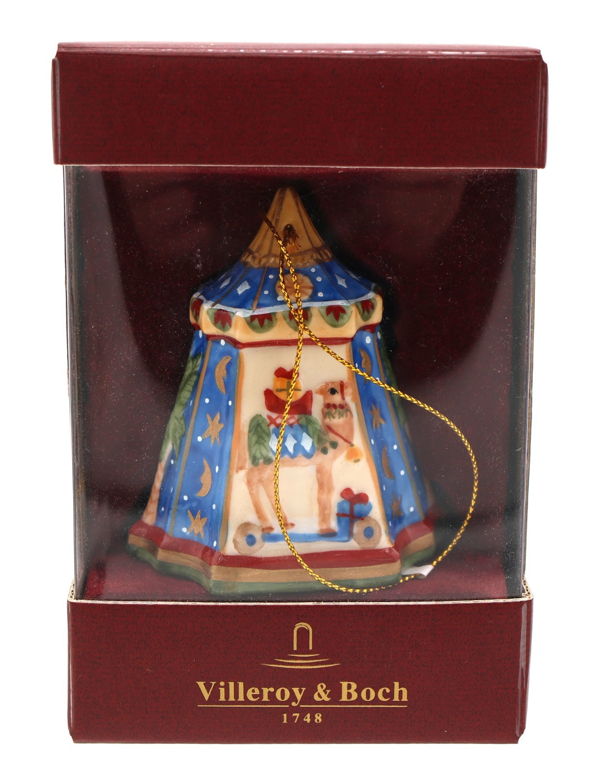 Villeroy & Boch Christmas Double Presents Camel Bell Carousel Ornament Ex-Cond