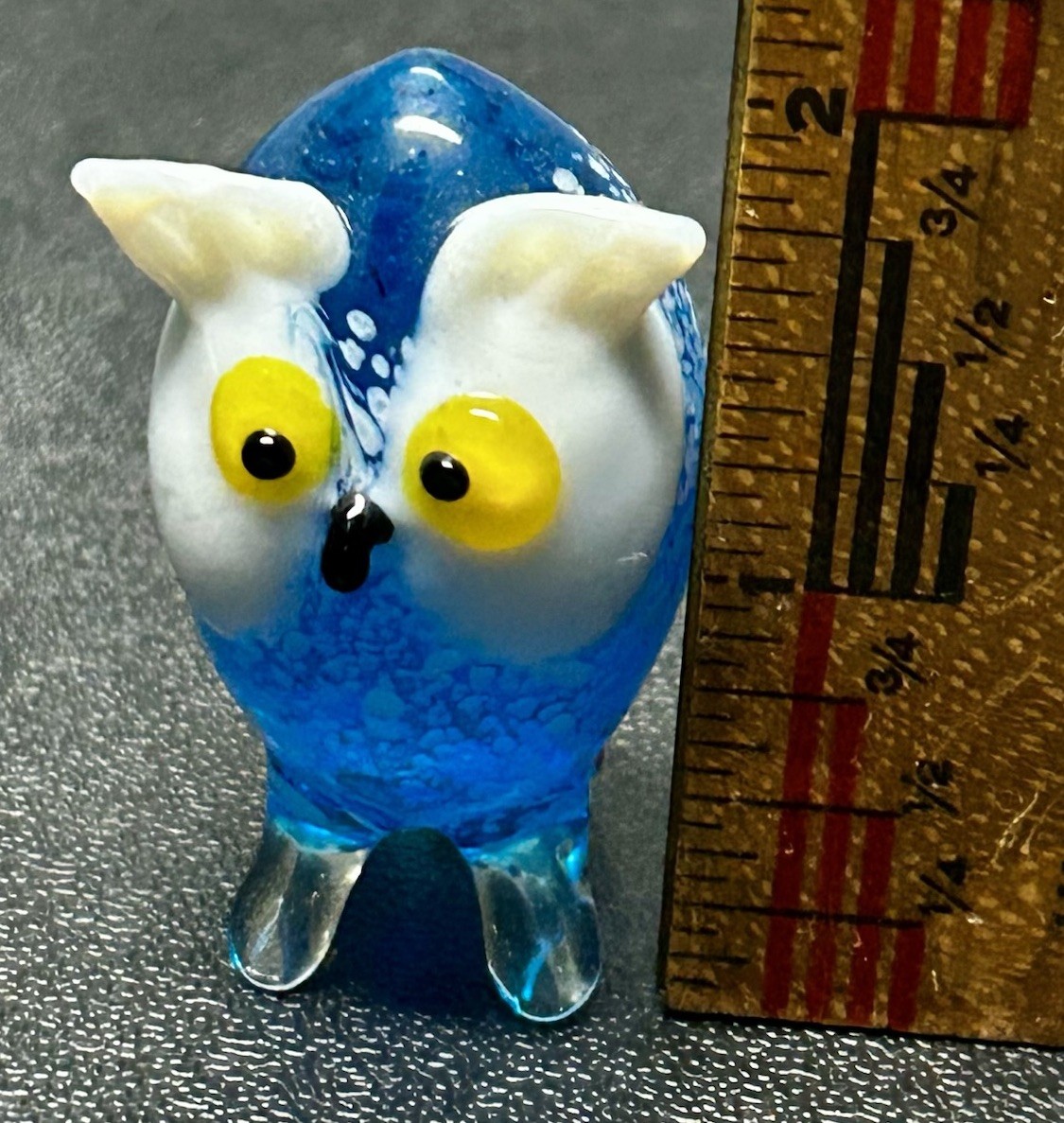 Art Glass Octopus, Owl, & Goldfish Mini Paperweights-Figurines Handmade