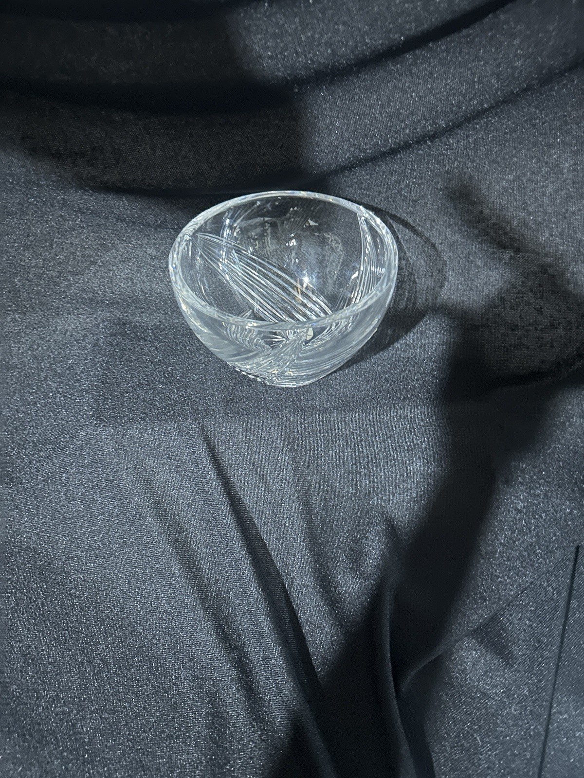Montreux 24% Lead Crystal Candy Display Bowl Czech Republic 7” X 4 3/4”
