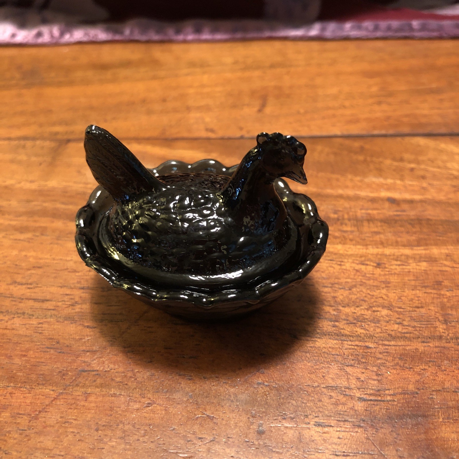 Vintage Boyd’s Black Teal Chick Salt Cellar