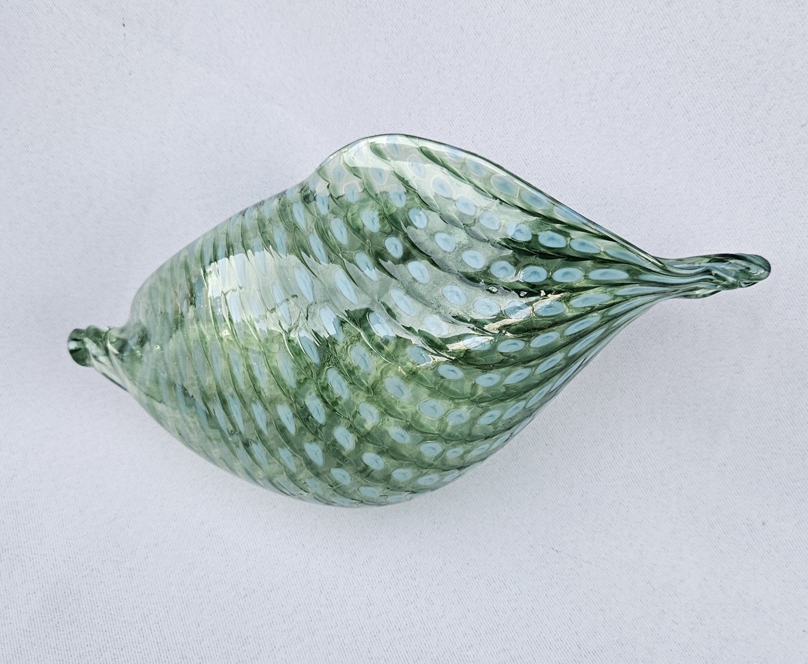 Blown Art Glass Conch Shell Signed Diane Kelly Hawaii