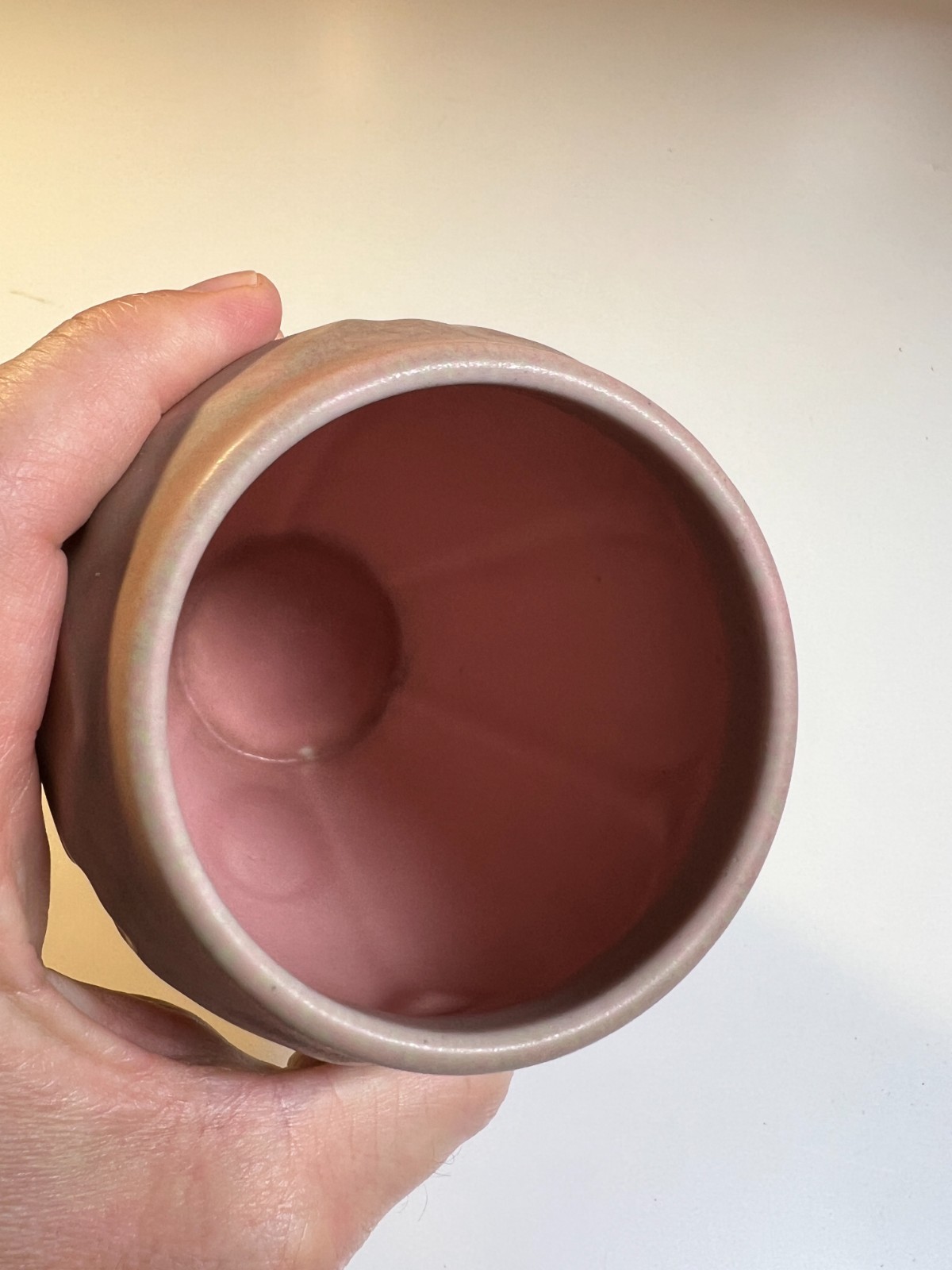 Rookwood Pottery Vase 1928 Pink Vellum Matte Glaze 2090 Art Deco 4″ Cincinnati