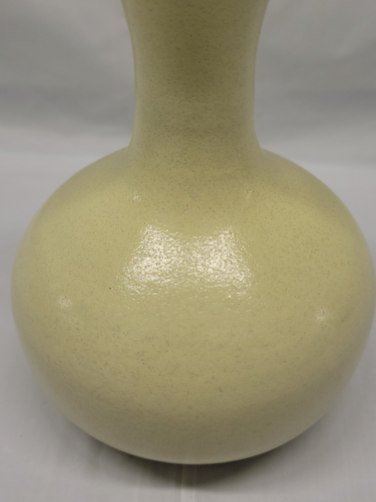North Carolina pottery vase 5 inch yellow cream RARE form and color Cole # 4654