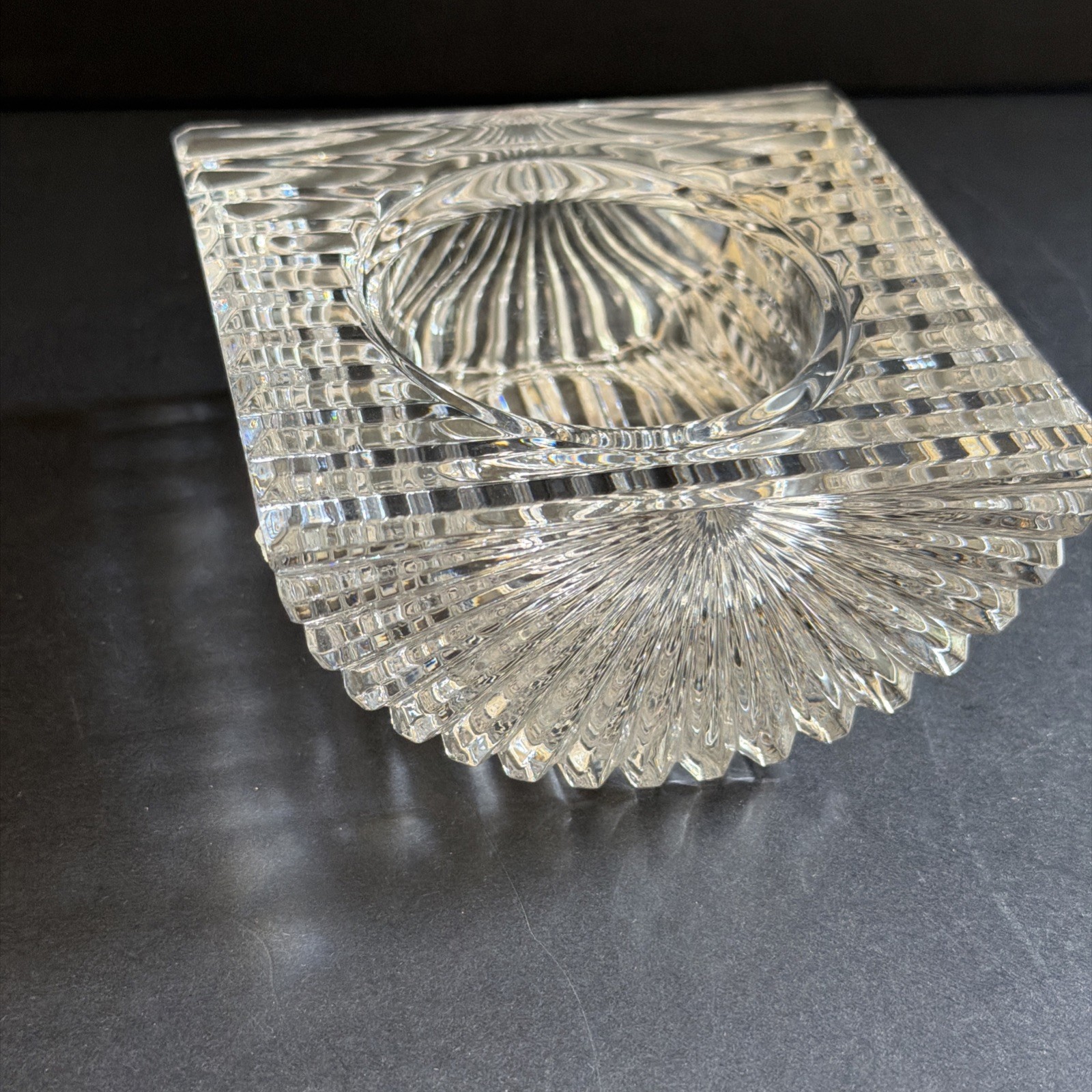Late 20th Century Cut Crystal Vide Poche