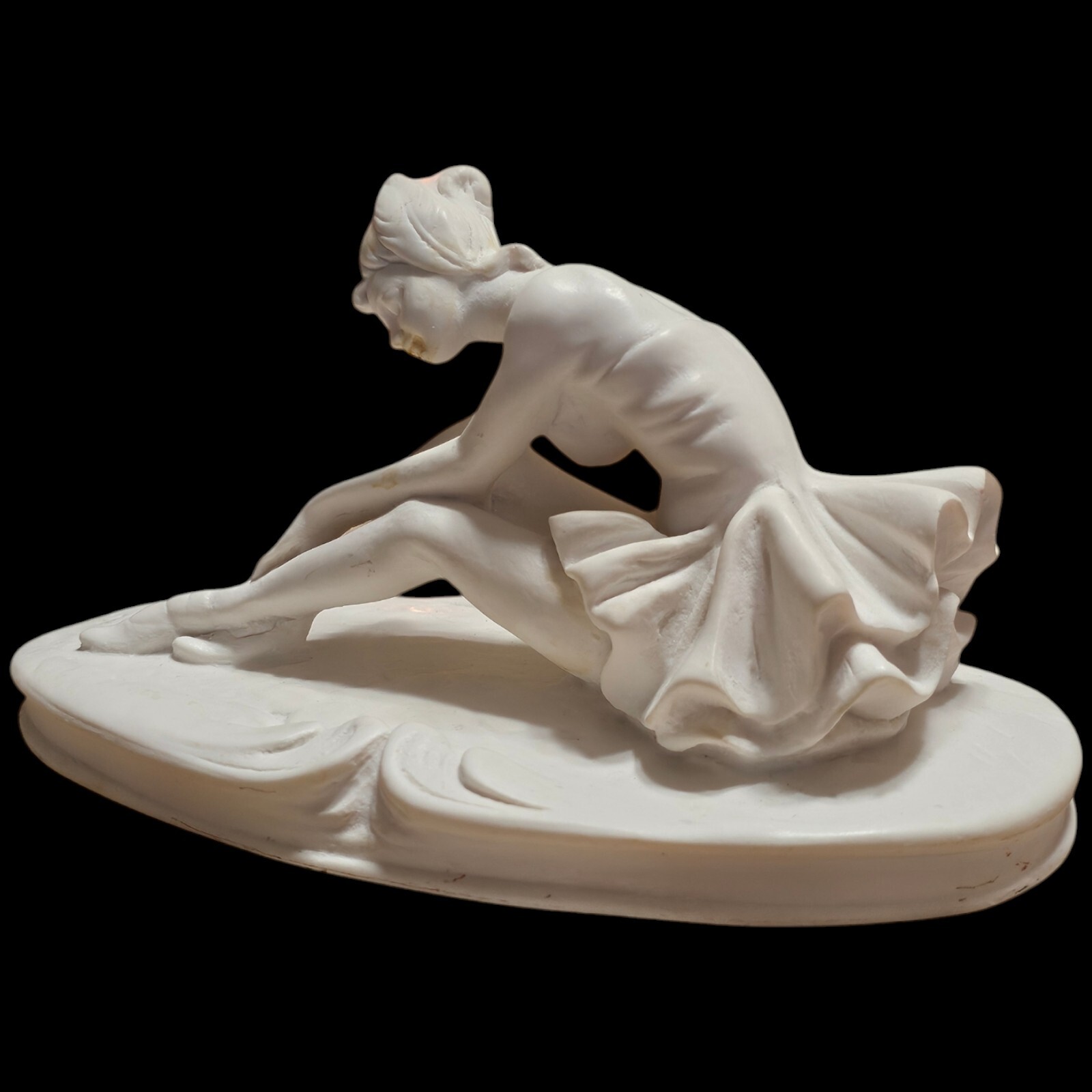 Vintage Ballerina Ballet Figurine White Matte Bisque Made in Italy NO Chips